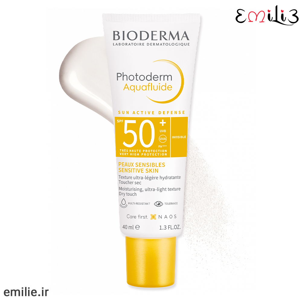 ضد آفتاب بی‌رنگ فتودرم آکوافلوئید SPF50+ بایودرما