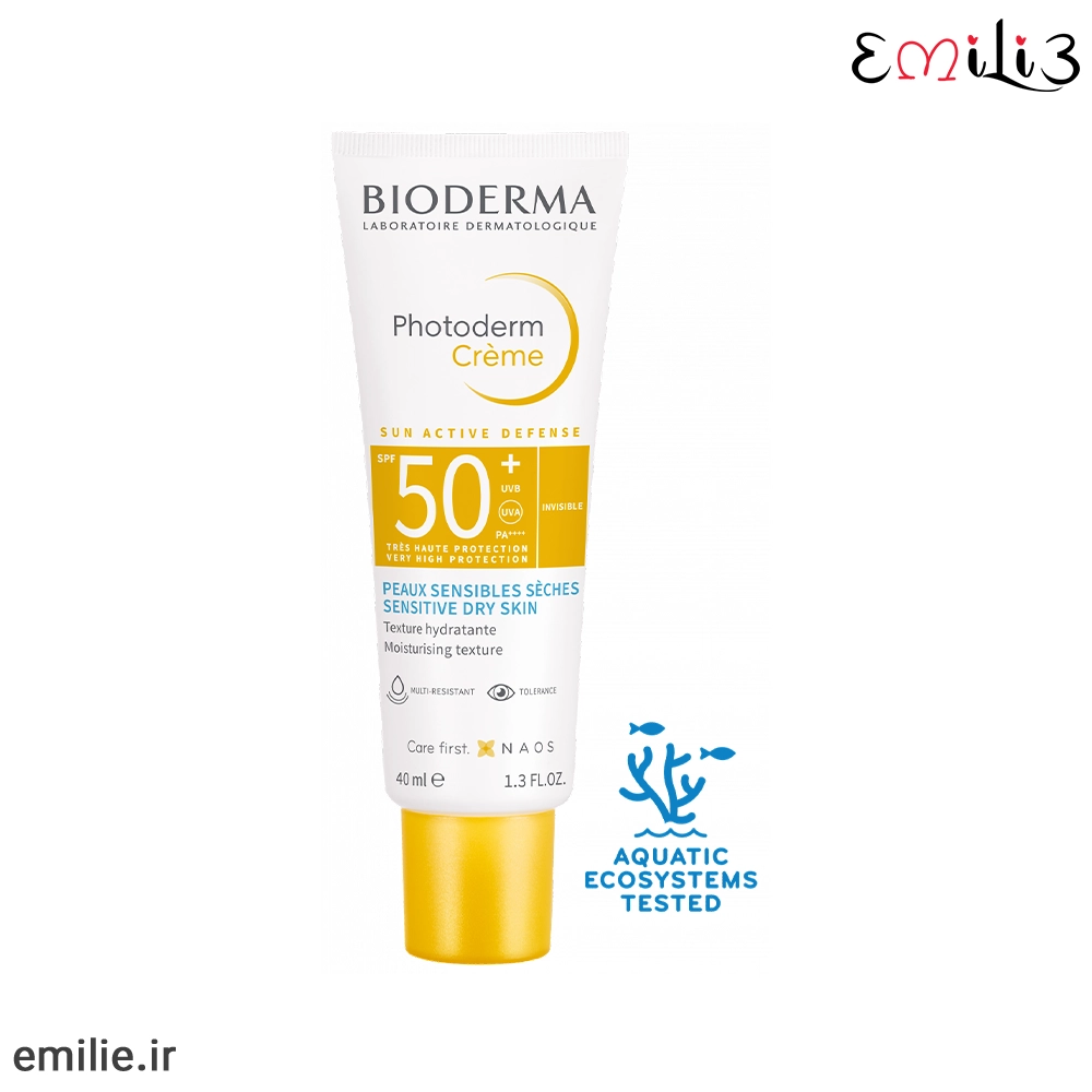 کرم ضد آفتاب بی رنگ SPF 50 بایودرما مدل فتودرم