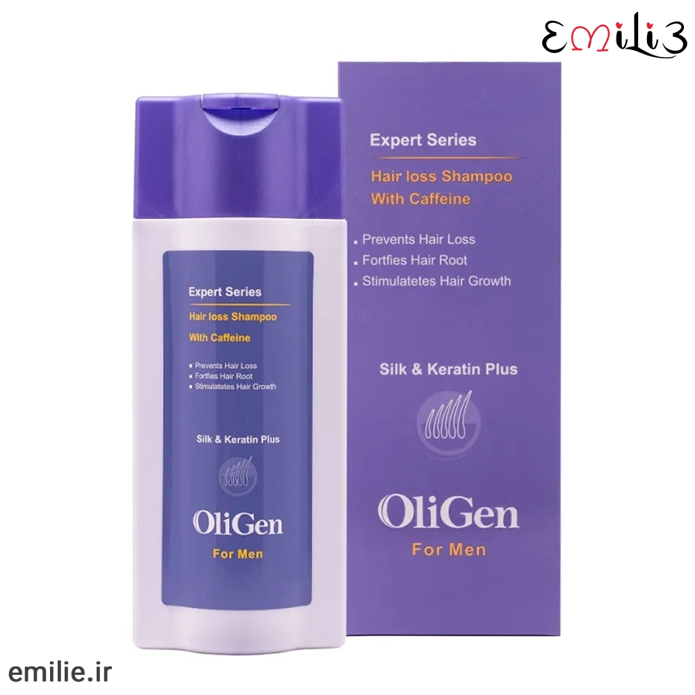 SHAMPOO-FOR-OILY-HAIR-250ML-OLIGEN-FOR-MEN شامپو ضدریزش کافئین آقایان الی ژن 250 میل
