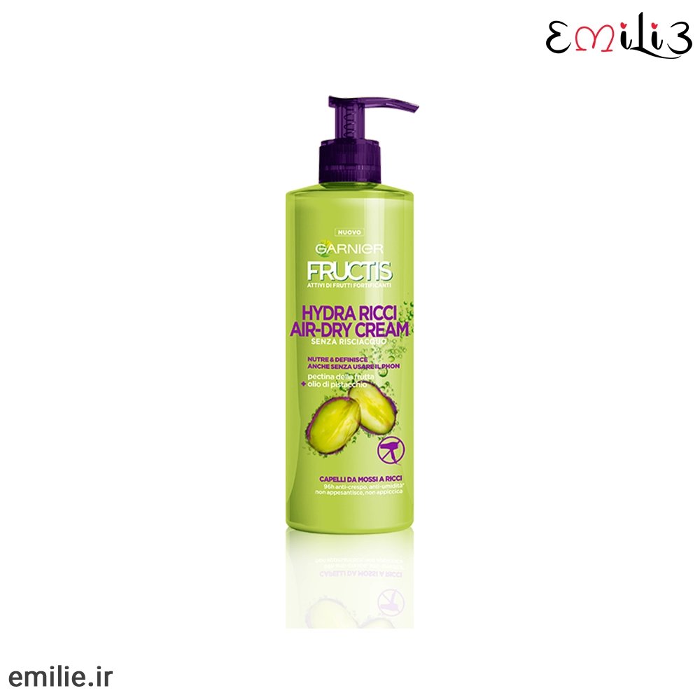 Garnier Fructis Hydra Ricci Air Dry Cream 400ml کرم مو آبرسان گارنیه موی فر و مجعد مدل هیدرا ریچی 400 میل