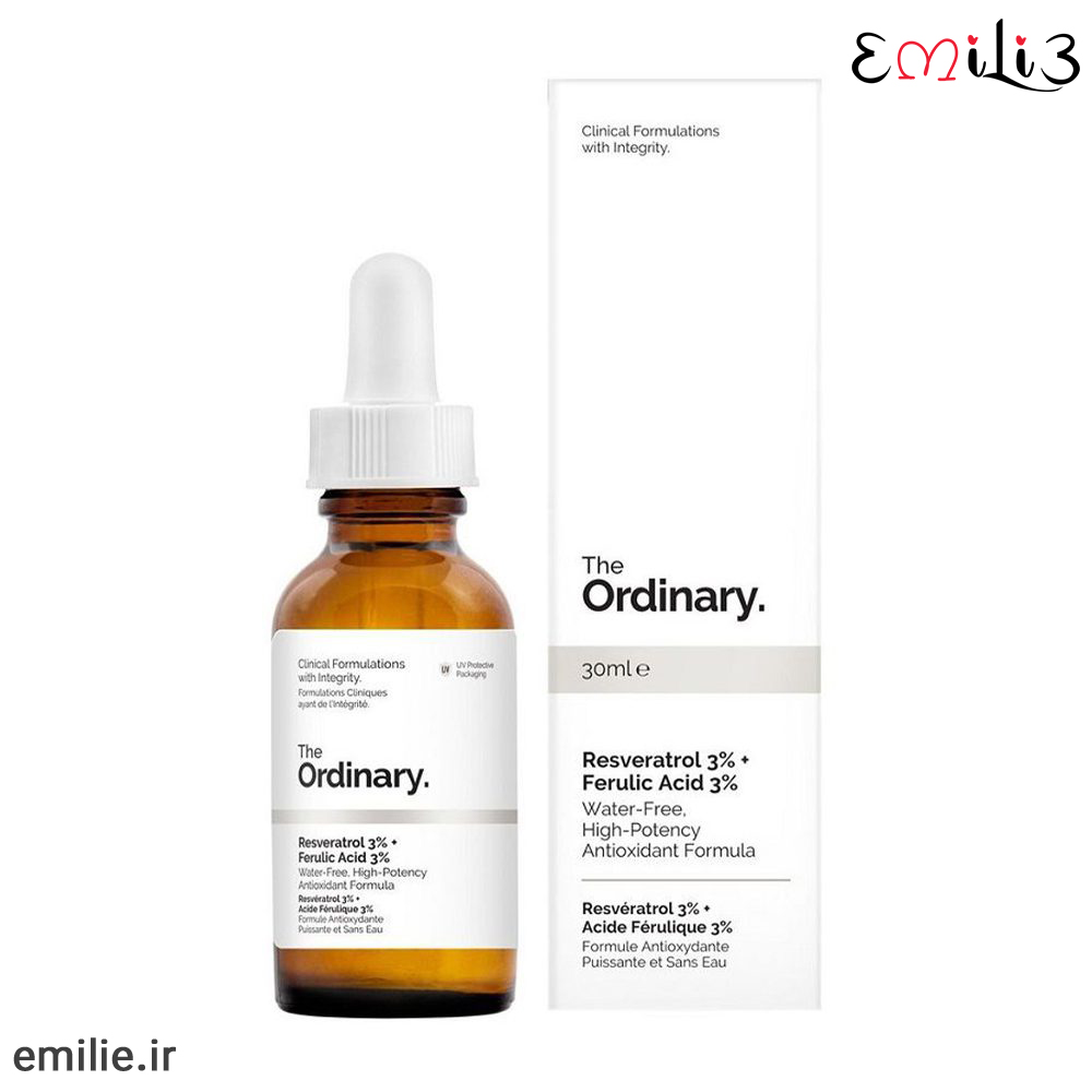 سرم آنتی اکسیدان و ضد پیری رسوراترول و اسید فرولیک اوردینری