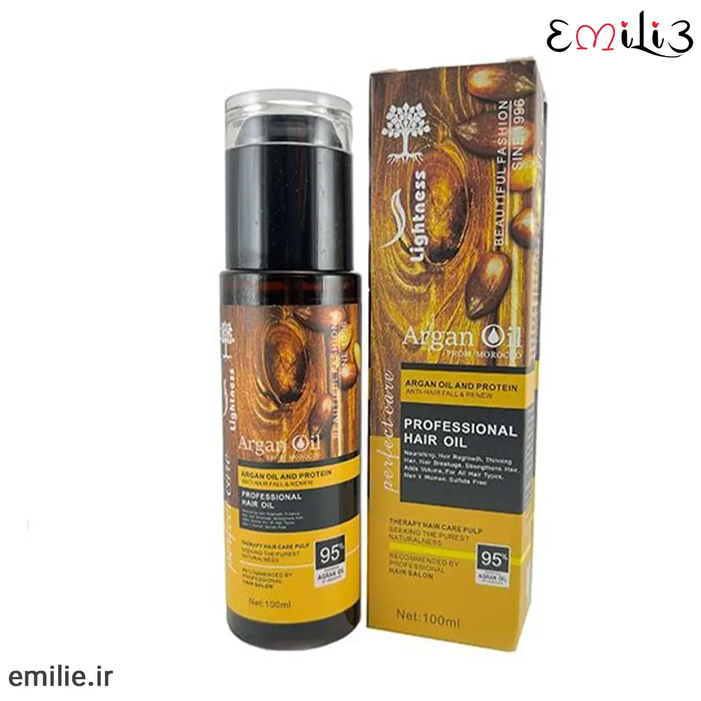 Lightness Free Sulfate Argan Hair Oil روغن مو بدون سولفات لایتنس مدل ARGAN OIL