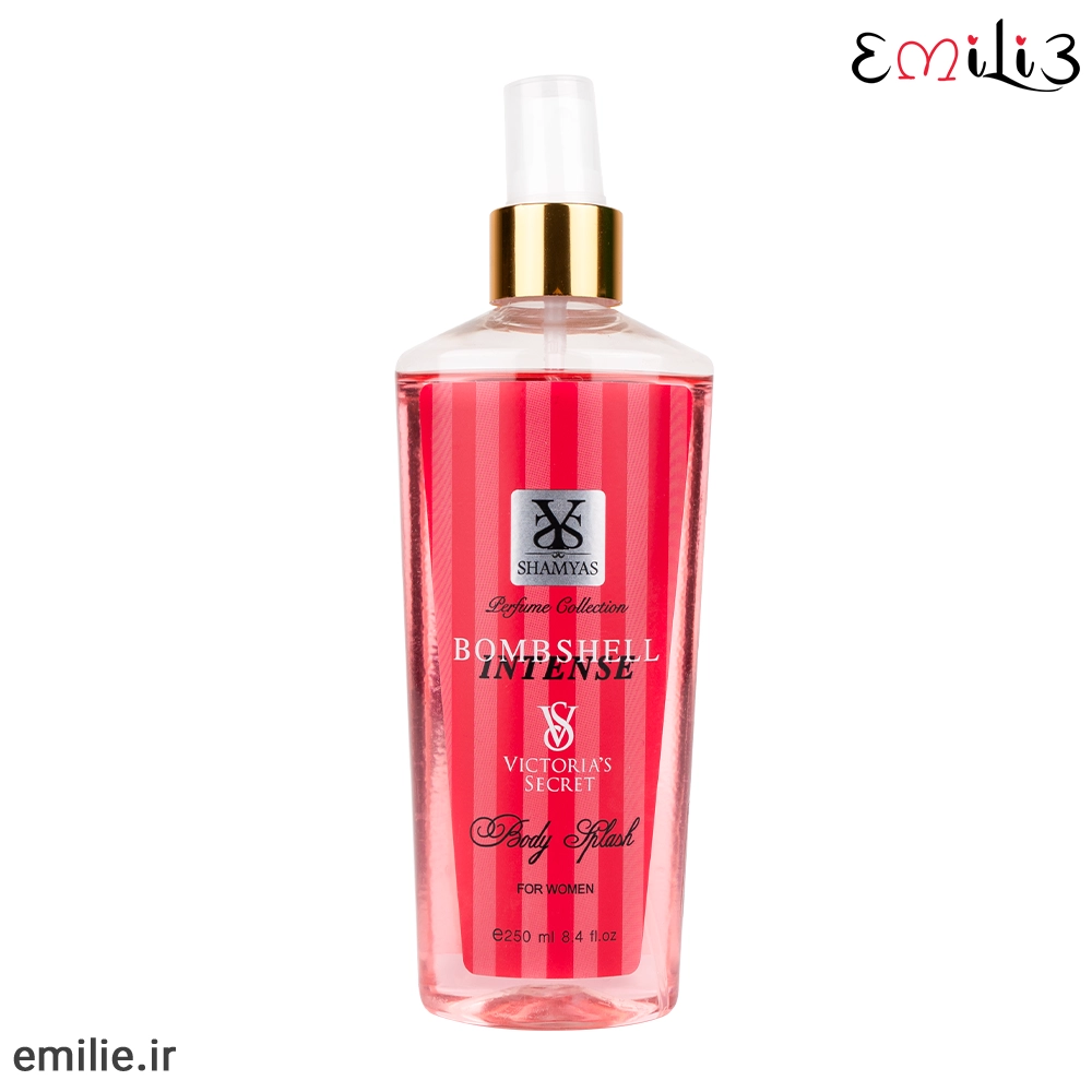 shamyas bombshell intense body splash for women 250ml بادی اسپلش زنانه بامبشل اینتنس شمیاس