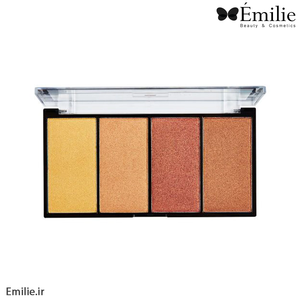 پالت هایلایتر و برنزر رولوشن مدل Reloaded Lustre Lights Warm