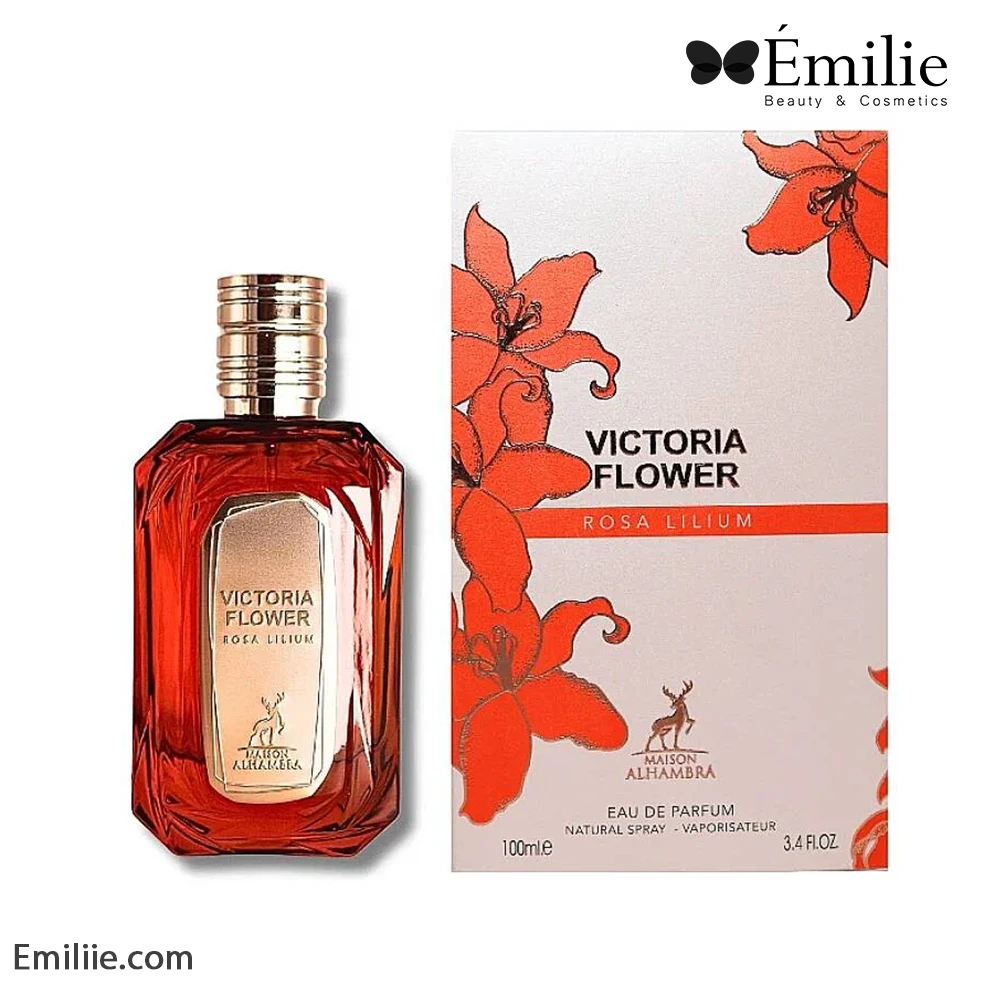 عطر ادکلن ویکتوریا فلاور رز لیلیوم الحمبرا