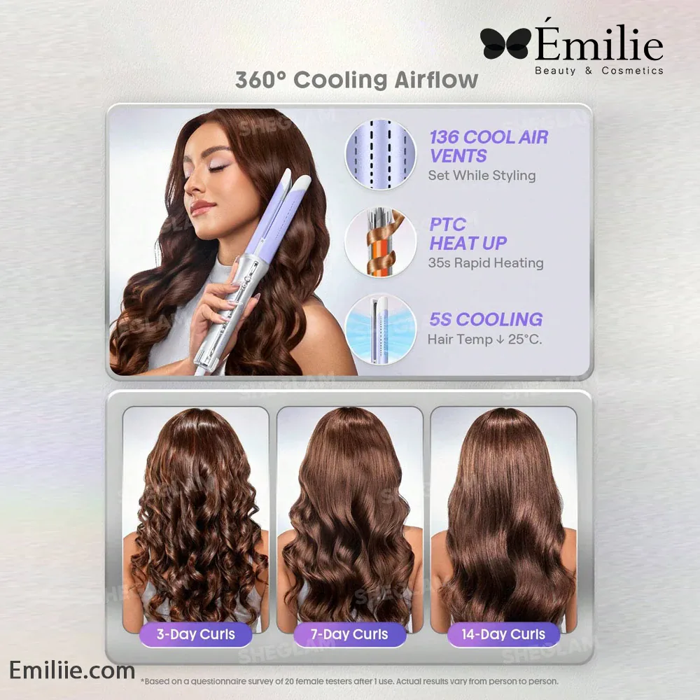 دستگاه فر کننده و حالت دهنده مو شیگلم مدل Airflow Styler Pro سایز 25 میلی متر