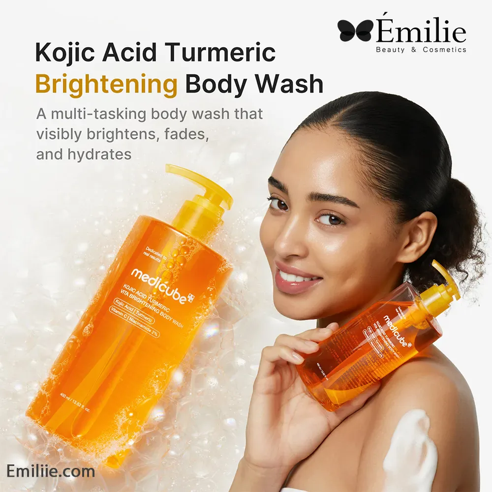 بادی واش مدی کیوب کوجیک اسید و زردچوبه اصل Kojic Acid Turmeric Brightening Body Wash