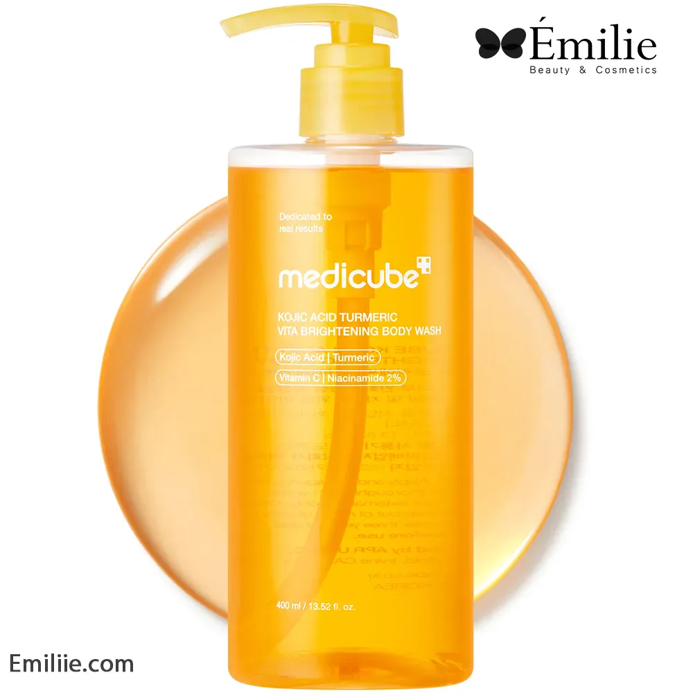بادی واش مدی کیوب کوجیک اسید و زردچوبه اصل Kojic Acid Turmeric Brightening Body Wash